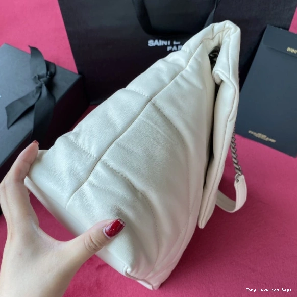 Tony Luxuries QUILTED MEDIUM LAMBSKIN BAG PUFFER YSL IN 0716